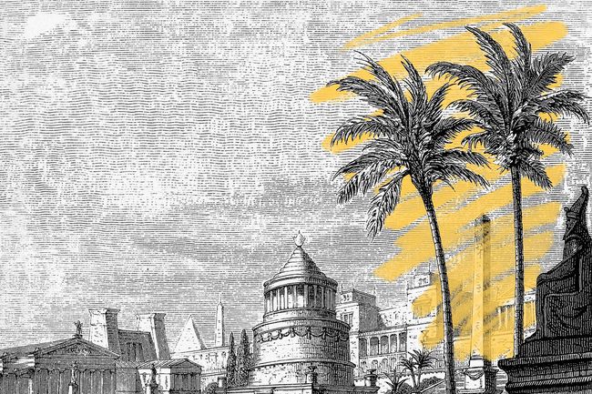 Ancient Rome palm trees