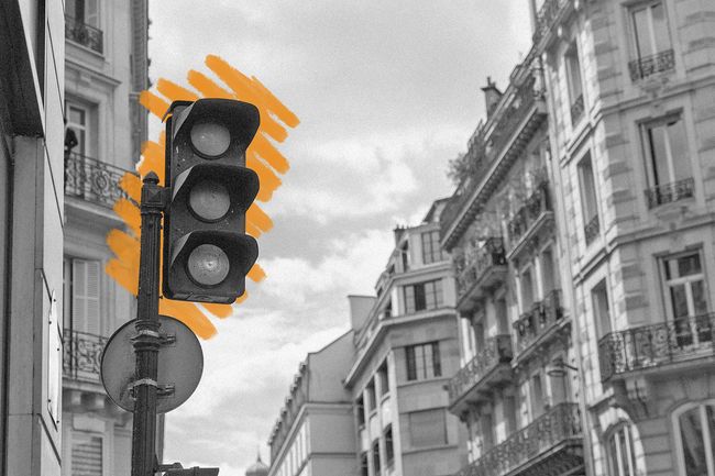 Old traffic light