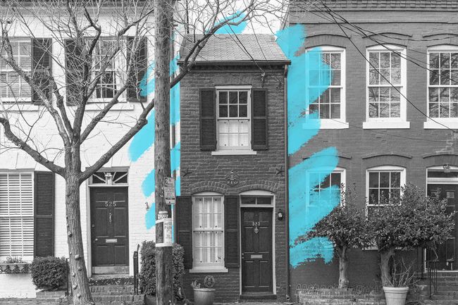 Spite house in Alexandria, Virginia