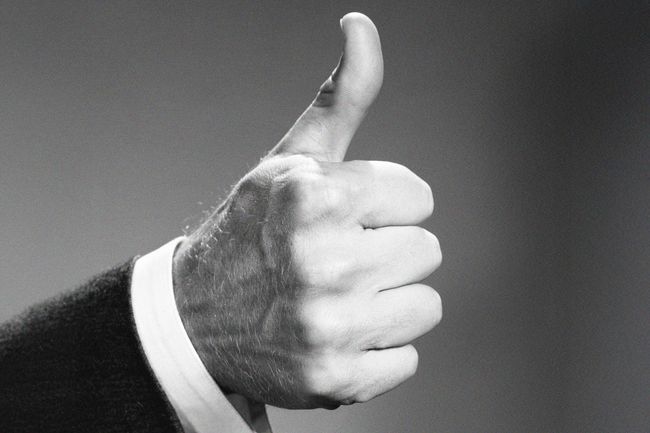 Thumbs-up gesture