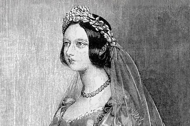 Queen Victoria on wedding day, 1840