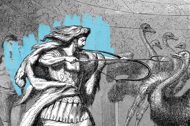 Commodus fighting as a gladiator