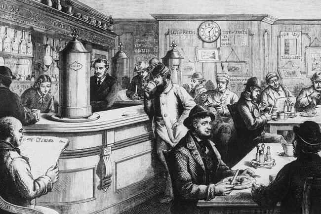 19th-century London coffee house