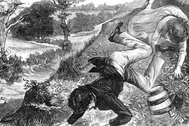 Depiction of “Jack and Jill” nursery rhyme