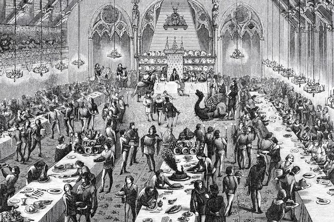 Grand banquet, 14th century
