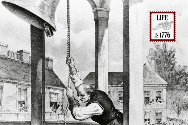 Ringing the state house bell, 1776