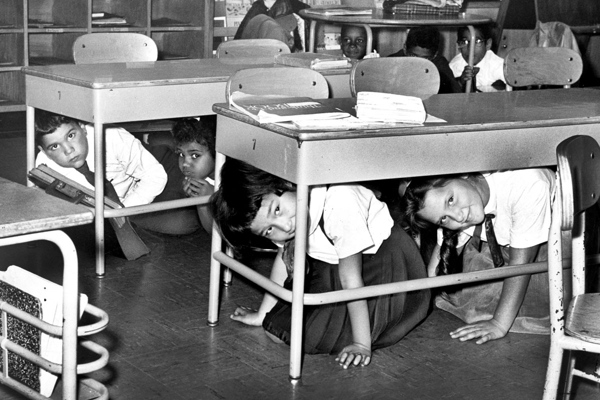 Cold War “duck and cover” drill