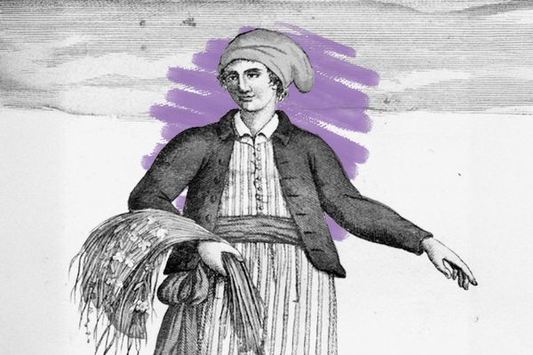 Portrait of Jeanne Baret, engraving, 1817