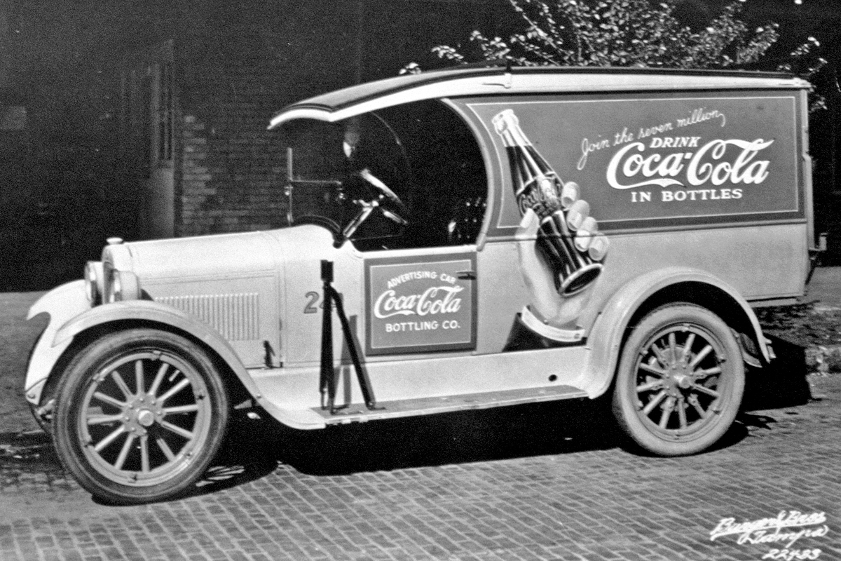Coca-cola car in the 1920s