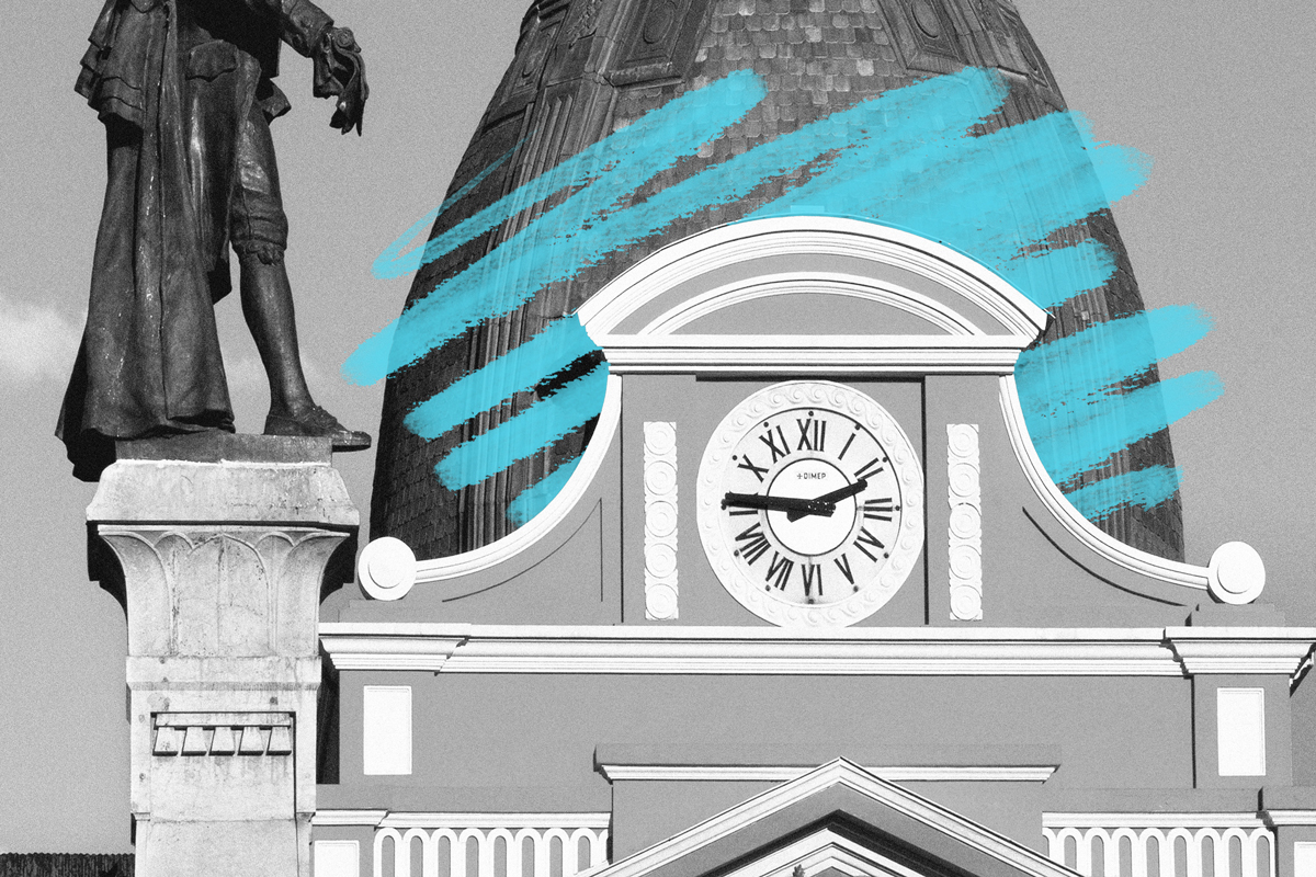 Bolivia's Congress clock tower, La Paz, Bolivia