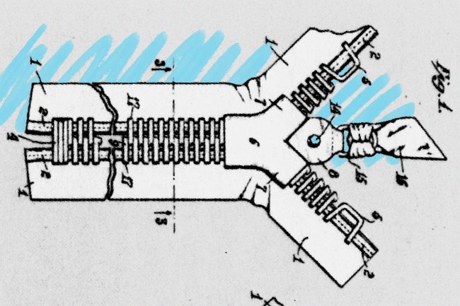 Separable fastener, 1917 patent