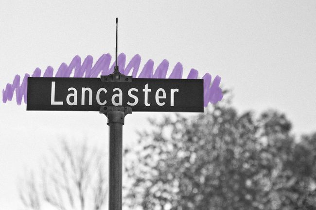 Lancaster street sign