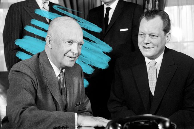 President Dwight Eisenhower with Willy Brandt, mayor of West Berlin in Washington, D.C., c. 1959