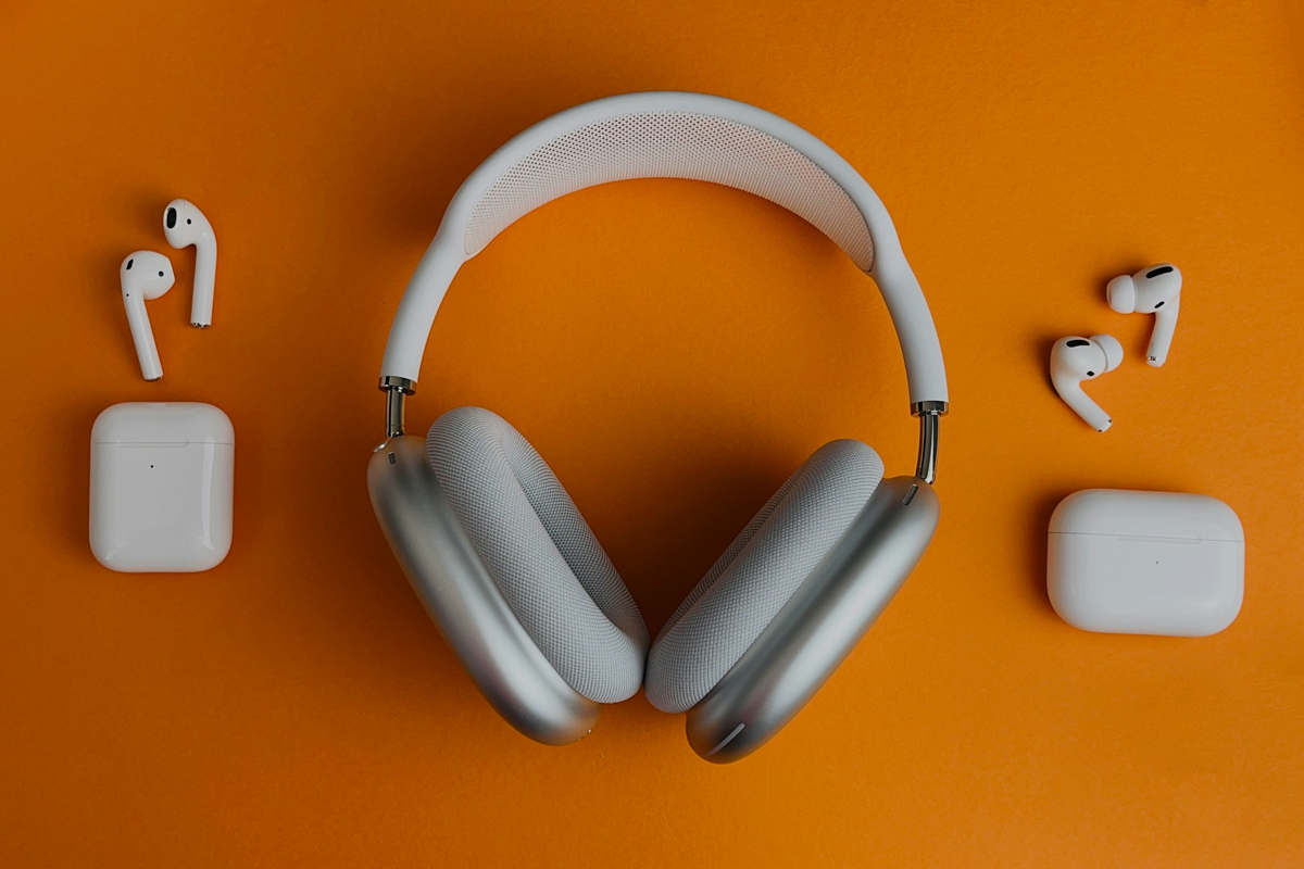 Over-the-ear and in-ear headphones
