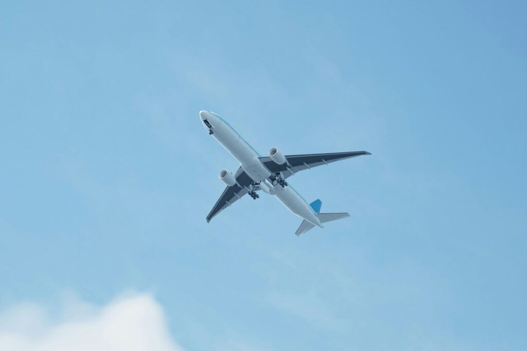 Airplane in the sky