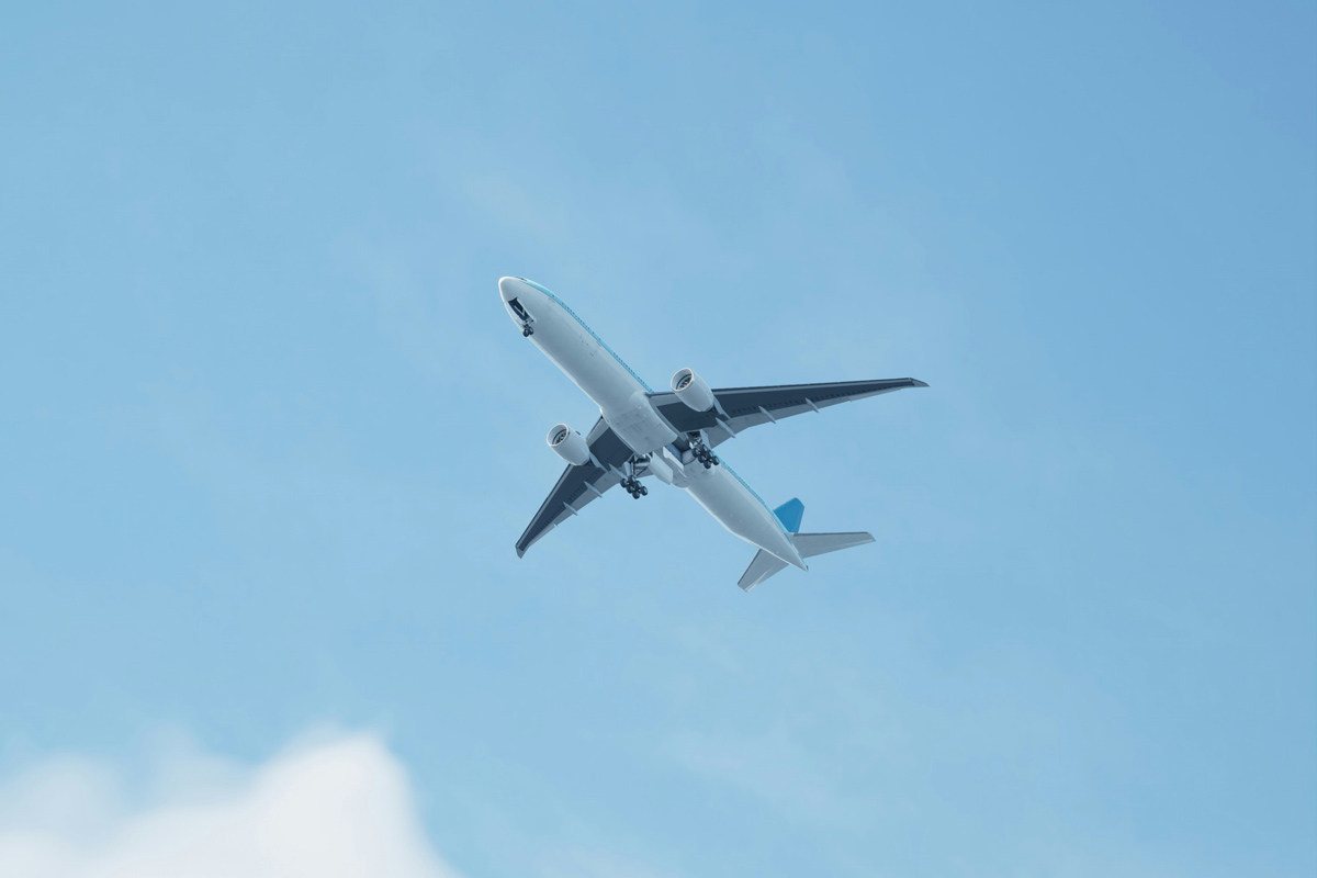 Airplane in the sky