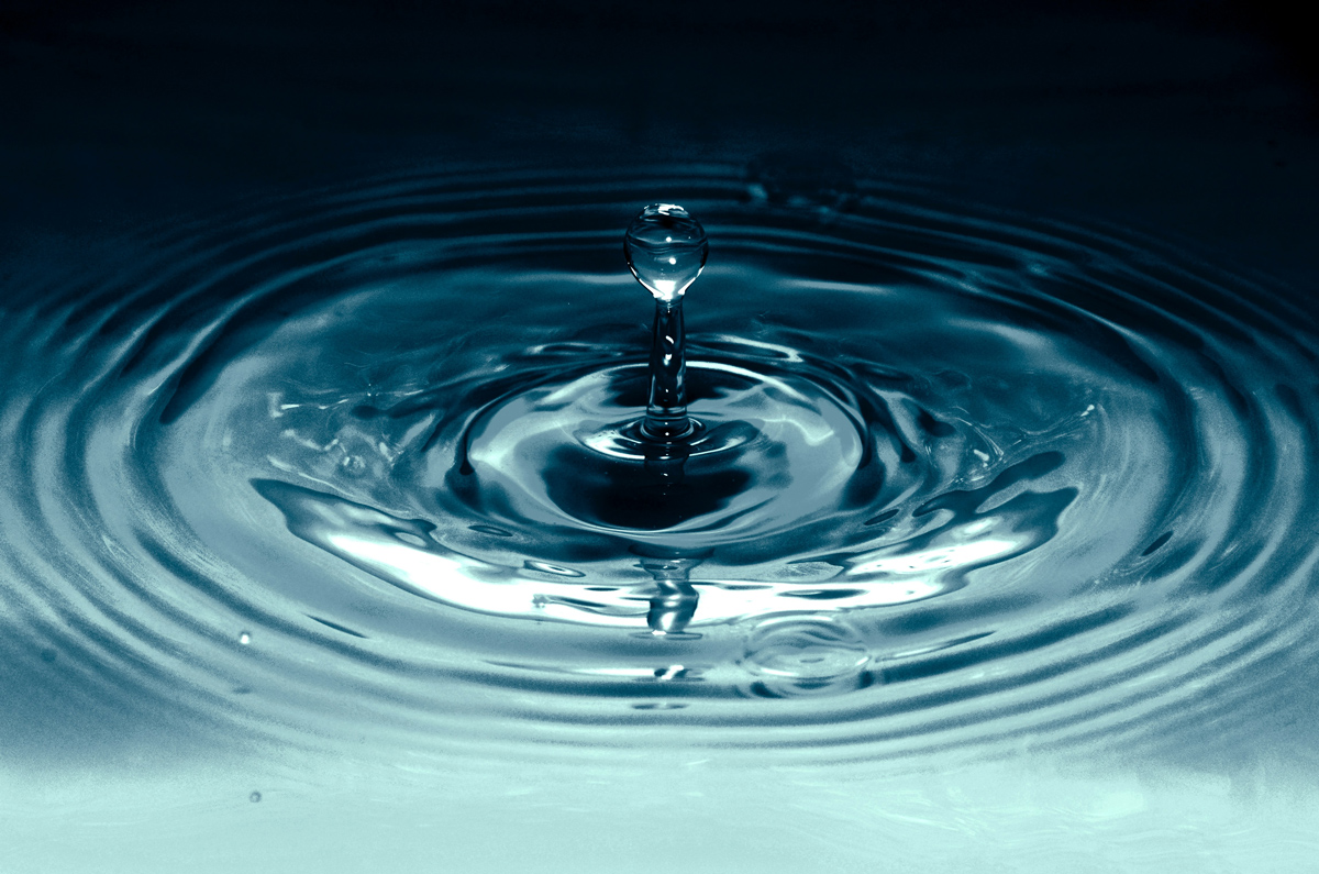 Water dropping into more water