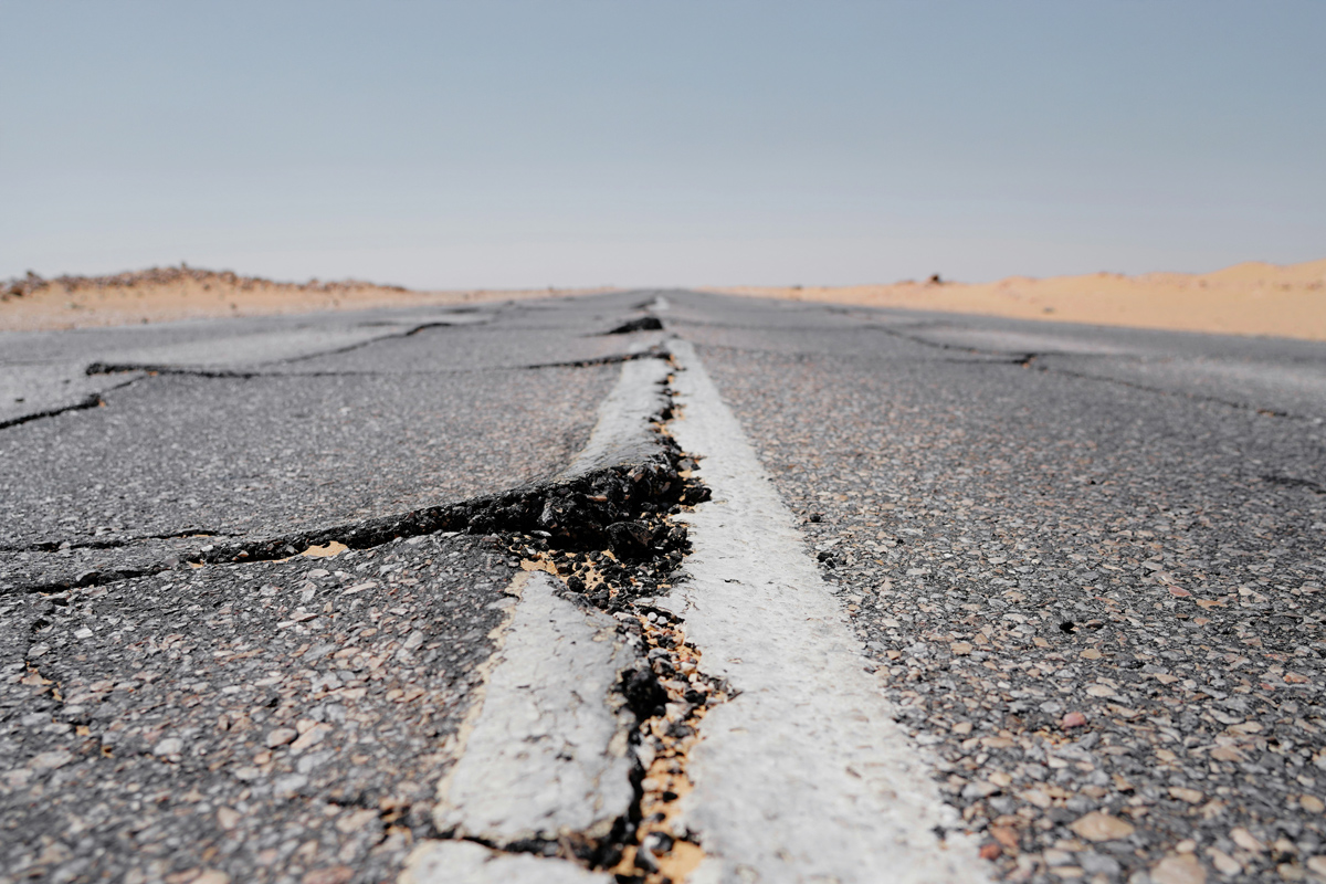 Broken highway
