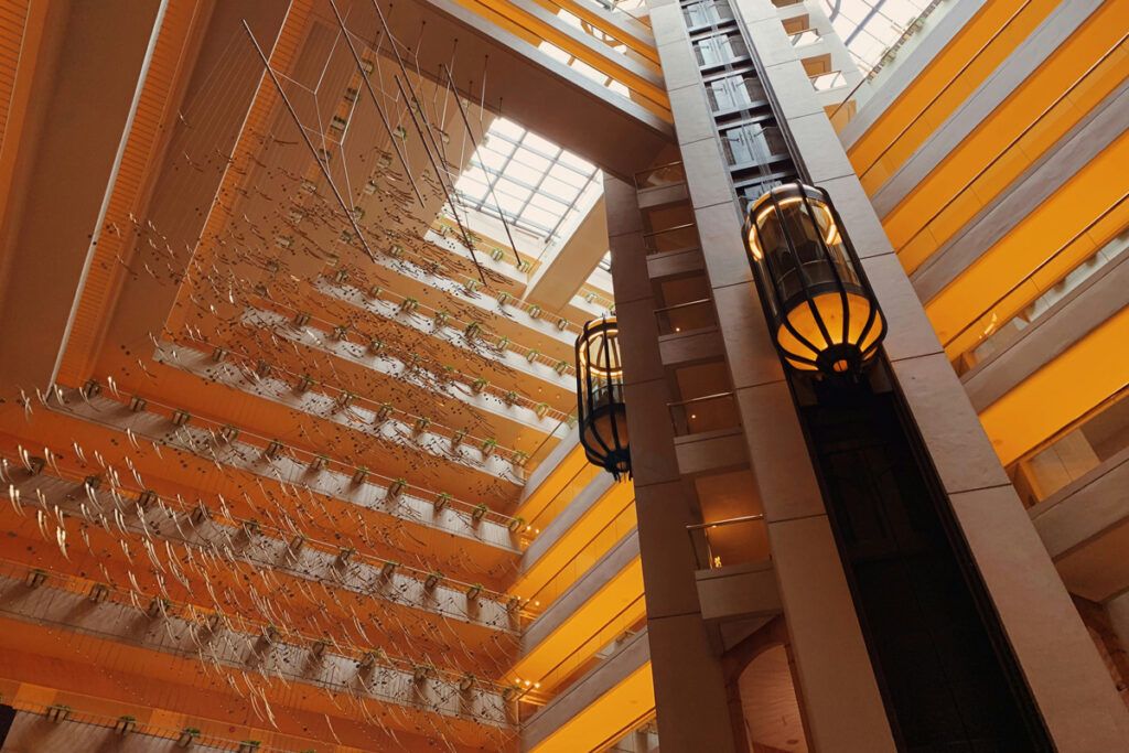 Elevator in motion