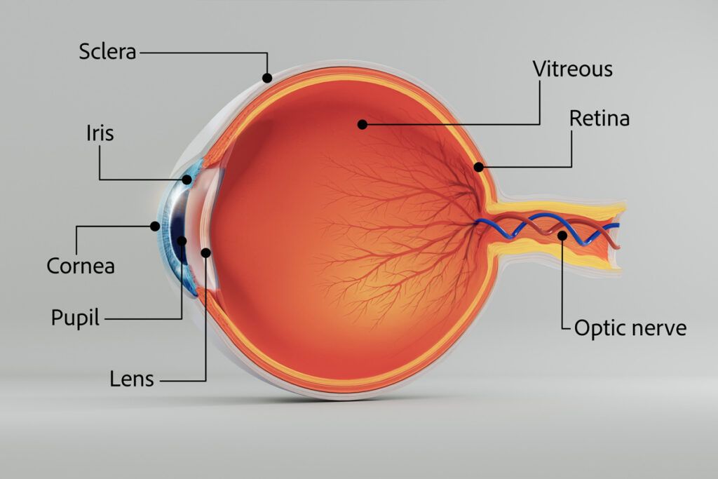 Diagram of the human eye