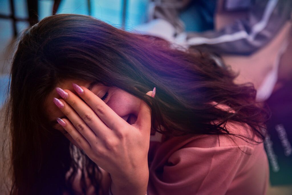 Embarrassed person