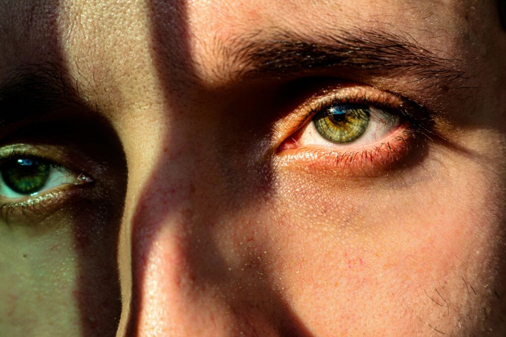 Close-up of a person's eyes