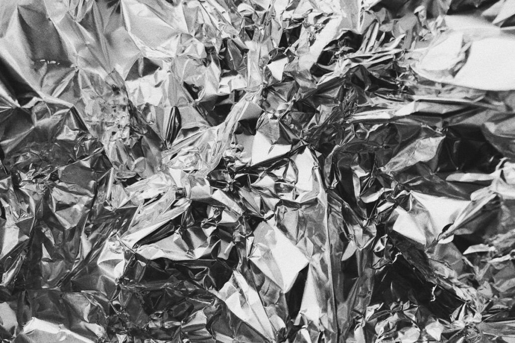 Crumpled aluminum foil