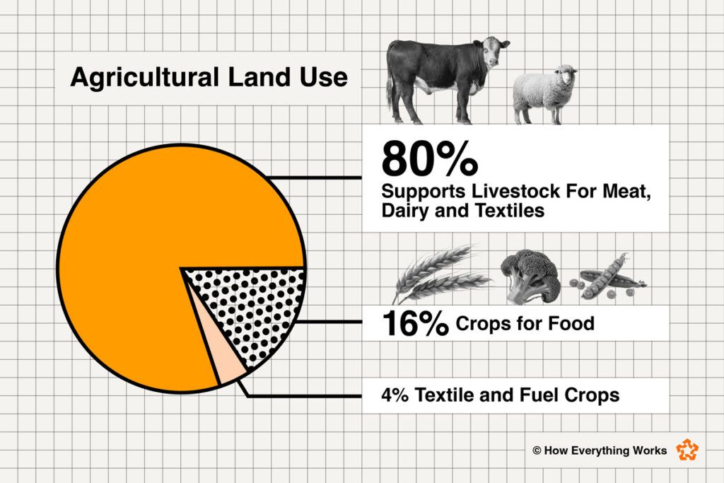 Chart showing agricultural land use