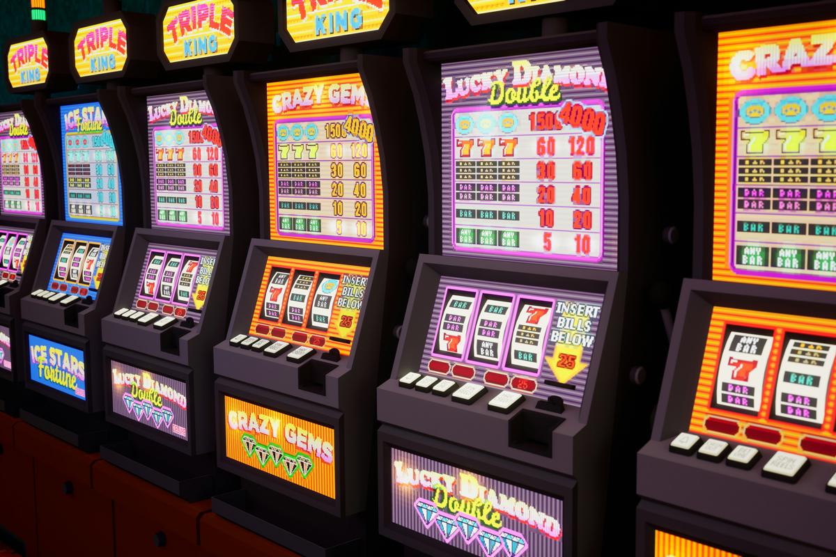 Row of slot machines