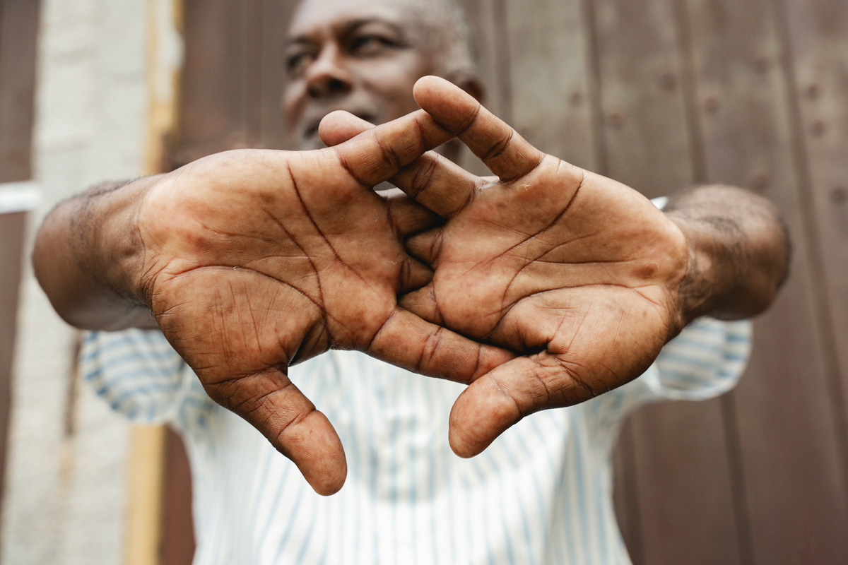 Person cracking their knuckles