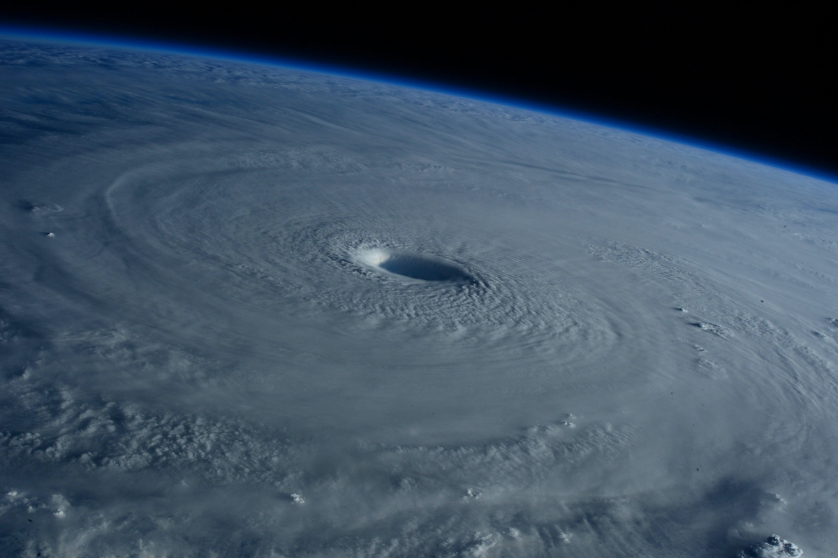 View of hurricane from space