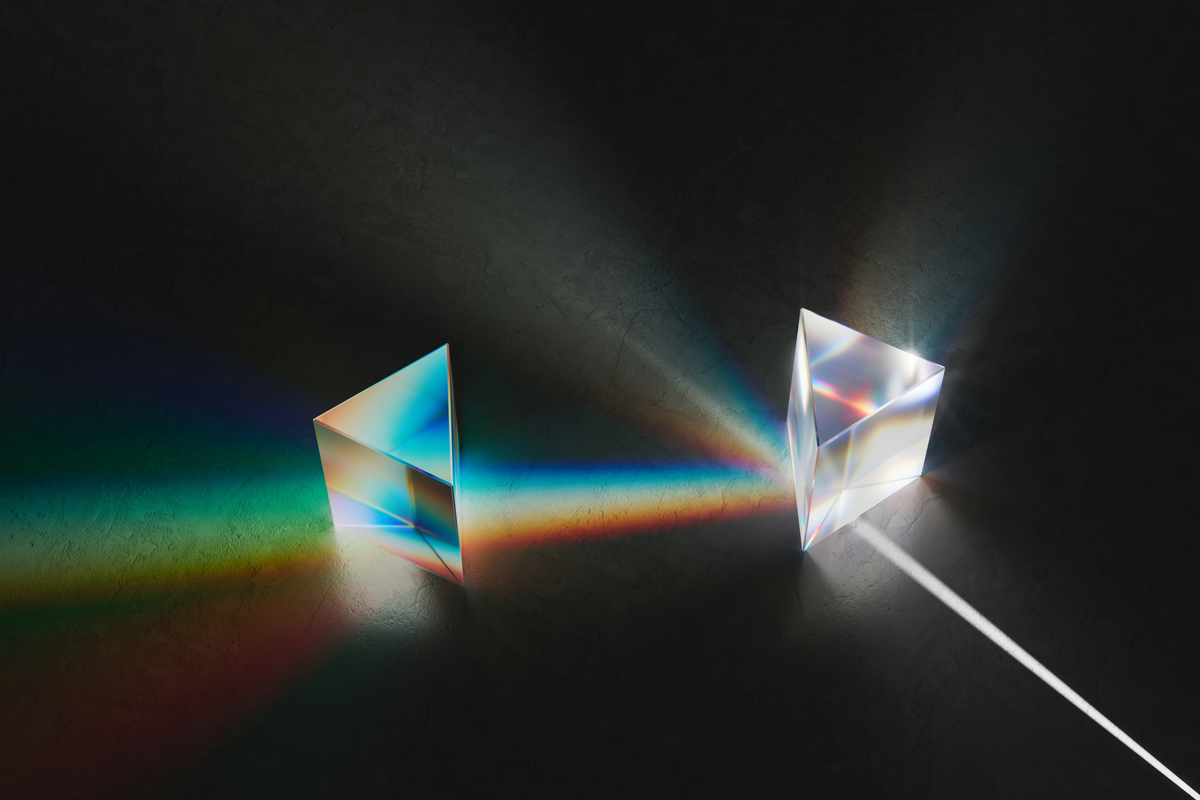 Light refracting through prism
