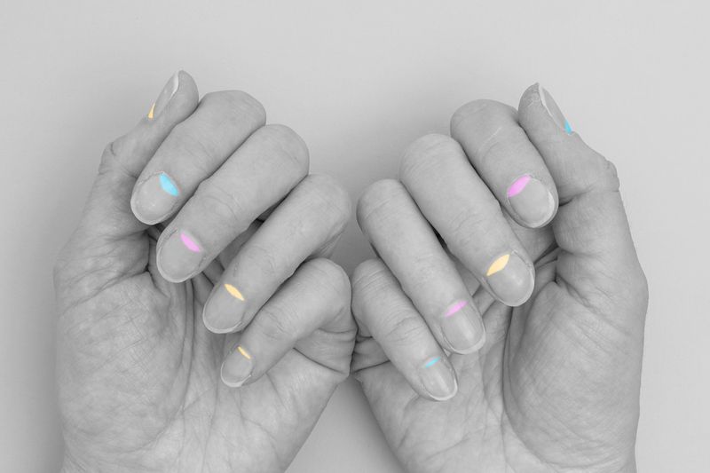 Hands showing fingernails