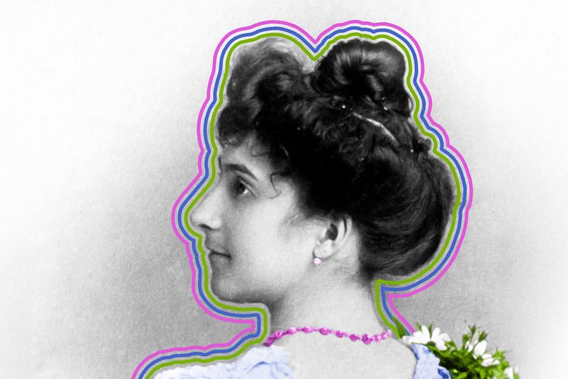 Portrait of the oldest documented human, Jeanne Louise Calment, as a young woman in 1895