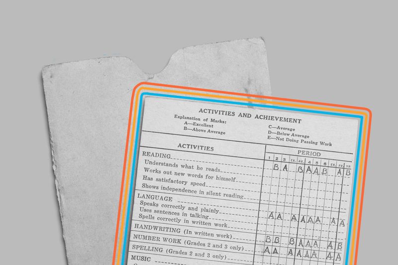 Old school report card