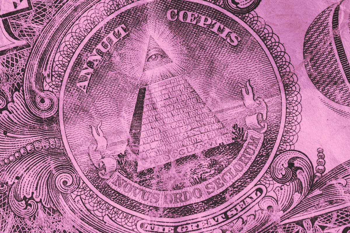 Close-up of a one dollar bill